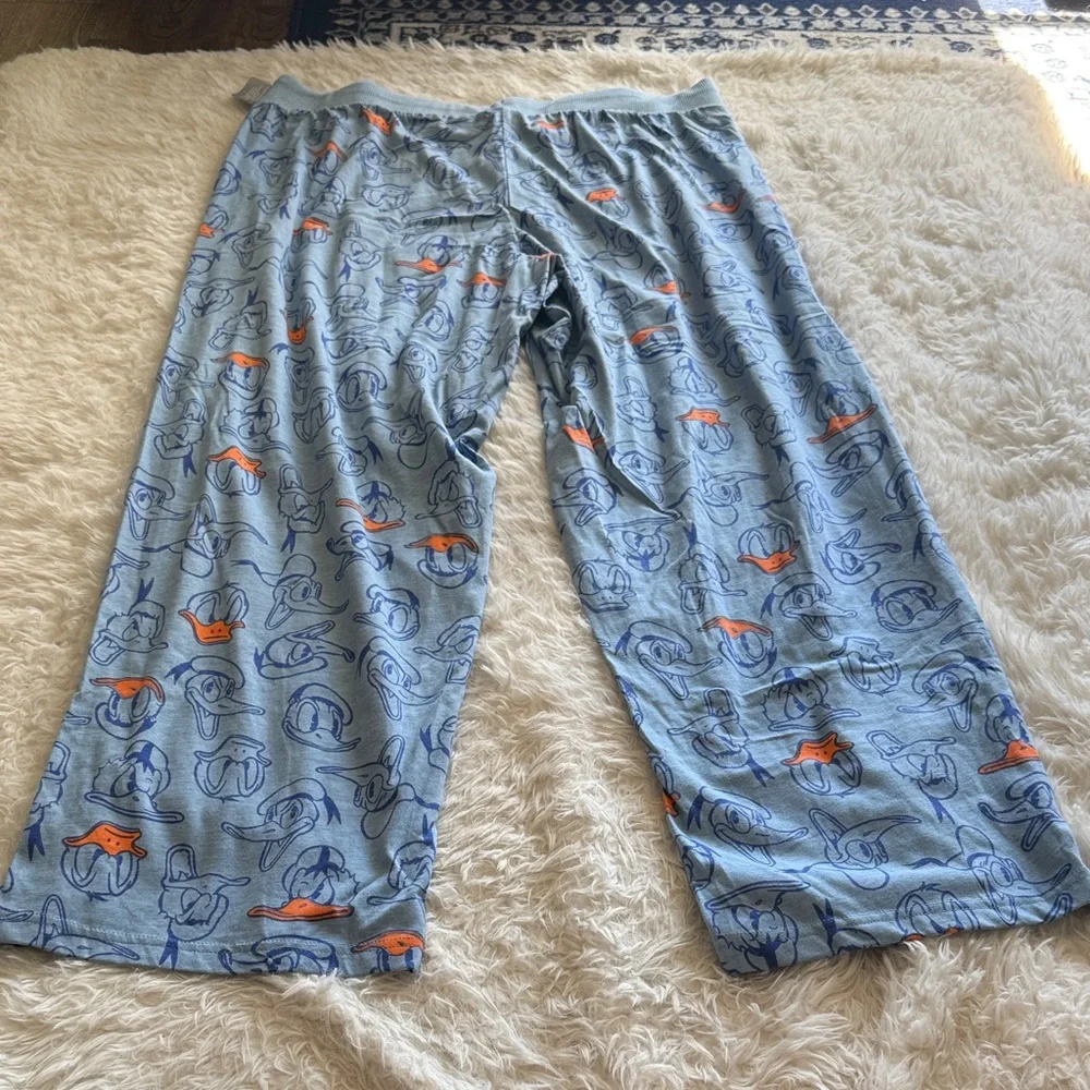 Disney All‎ Over Donald Print Blue Lounge Pants Women’s XL NWT